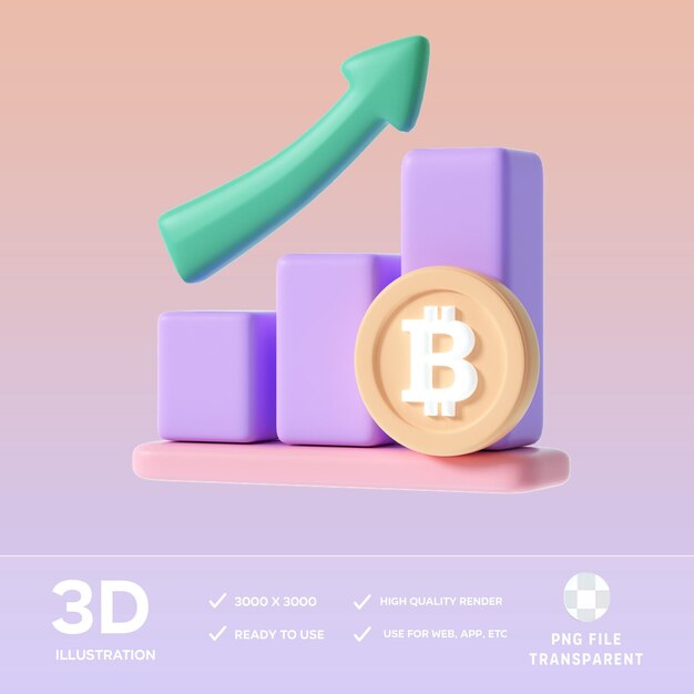 PSD 暗号取引 3D イラスト