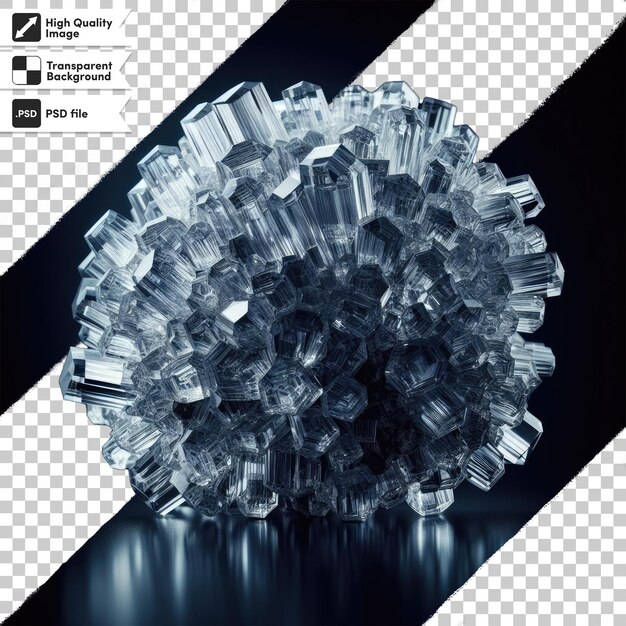 Psd crystals on transparent background