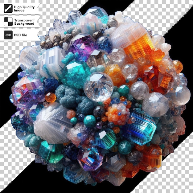 PSD psd crystals on transparent background