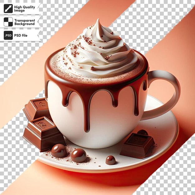 PSD psd cup of cappuccino on transparent background