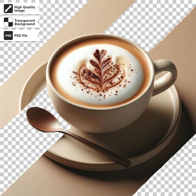 PSD psd cup of cappuccino on transparent background