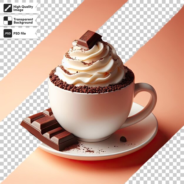 PSD psd cup of cappuccino on transparent background