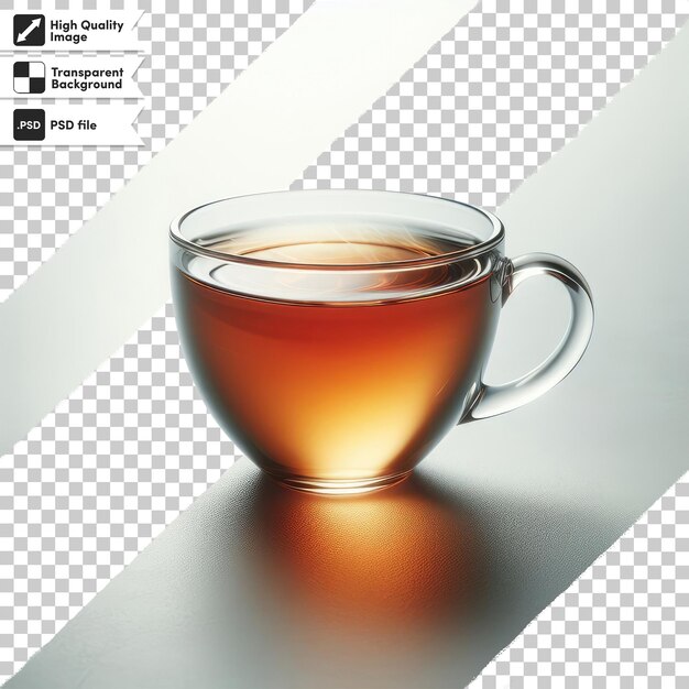 Чашка чая psd на прозрачном фоне с редактируемым слоем маски