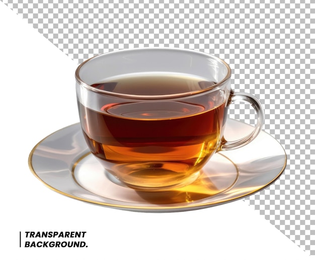 Psd cup of tea isolated