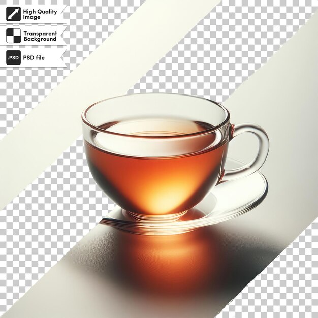 PSD psd cup of tea on transparent background with editable mask layer