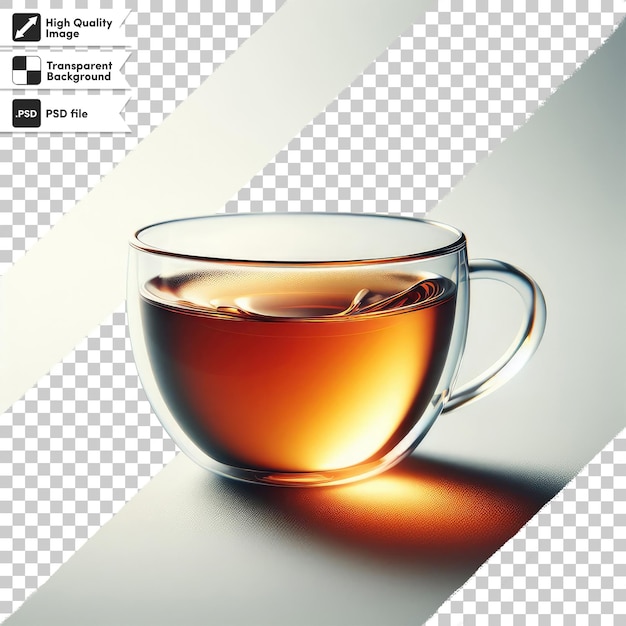 PSD psd cup of tea on transparent background with editable mask layer