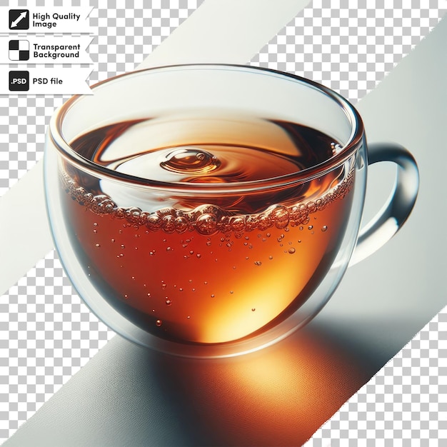 PSD psd cup of tea on transparent background with editable mask layer