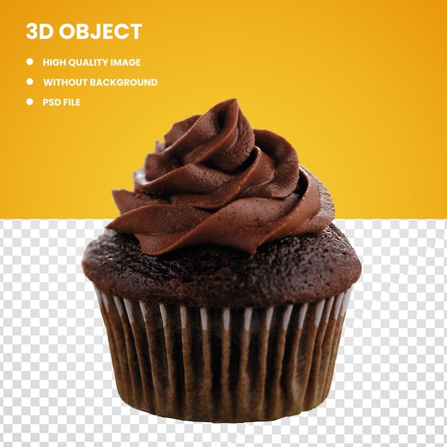 PSD Cupcake Chocolate cake