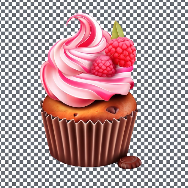 Psd cupcake изолирован на прозрачном фоне