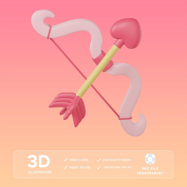 PSD Cupid Bow 3D Ilustracja
