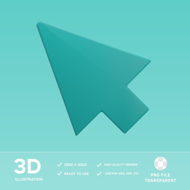 PSD cursor 3D Illustration