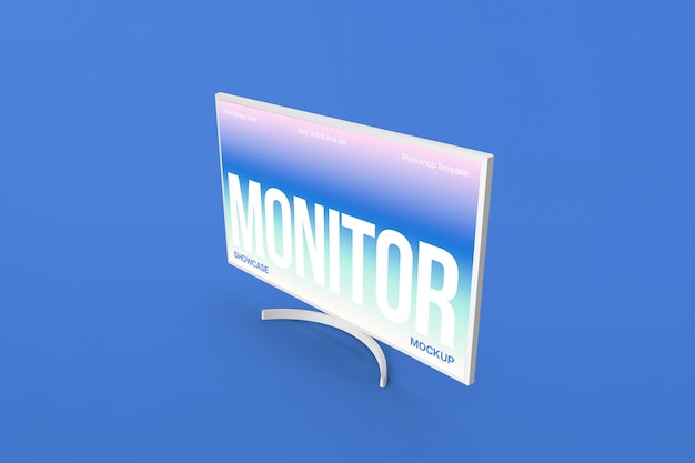 Psd Curved Monitor Mockup for Showcase