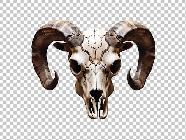 PSD psd of a cut out ram skull