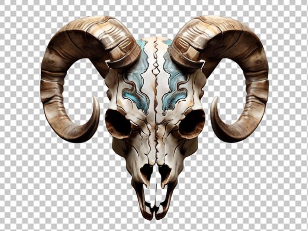 PSD psd of a cut out ram skull