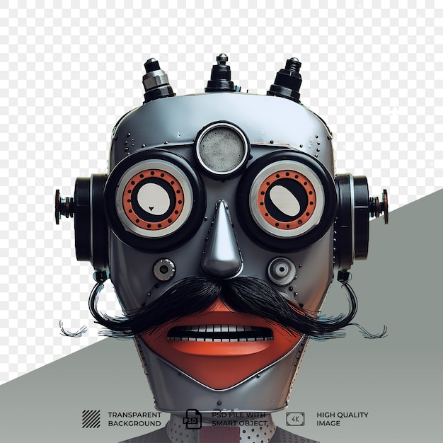 Psd cute robot isolated