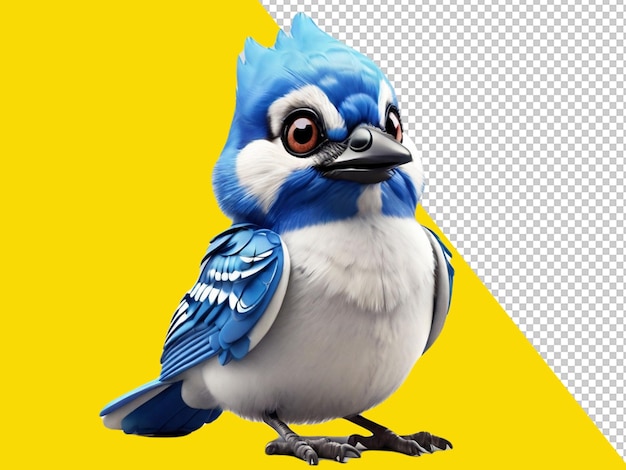 PSD psd of a cutest blue jay on transparent background