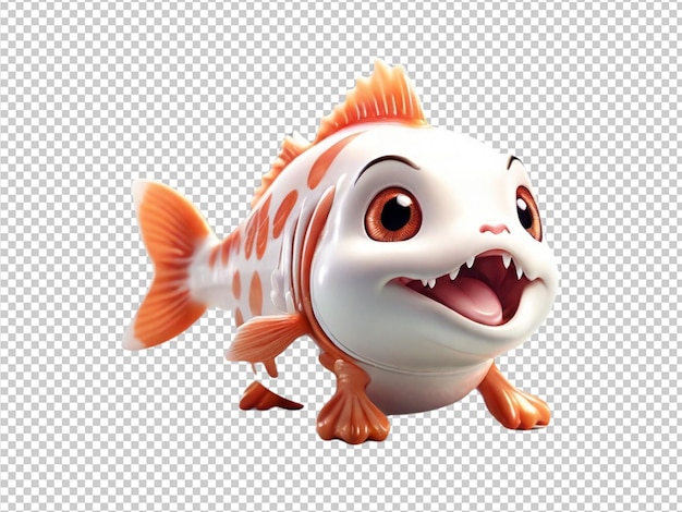 PSD psd of a cutest cod fish on transparent background