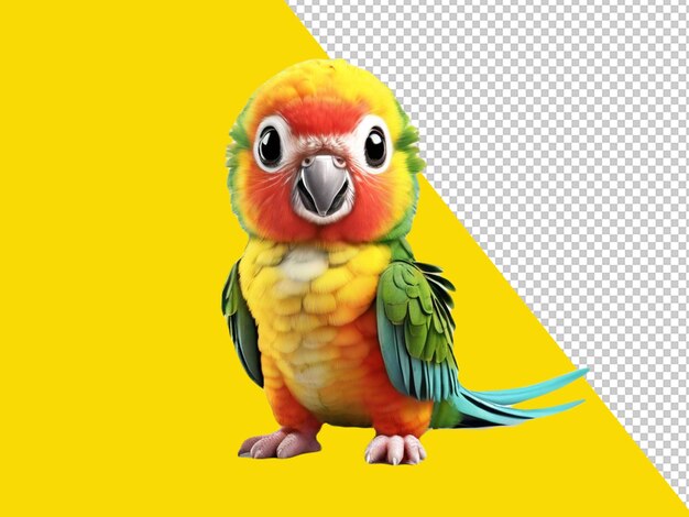 PSD psd of cutest ever common conure on transparent background