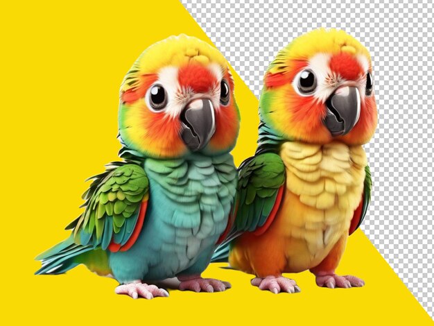 PSD psd of cutest ever common conure on transparent background