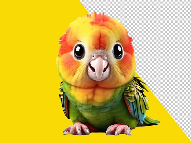 PSD psd of cutest ever common conure on transparent background