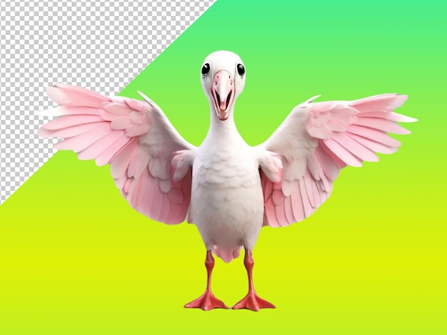 PSD psd of a cutest ever spoonbill on transparent background