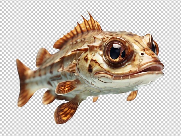 PSD psd of a cutest flathead fish on transparent background