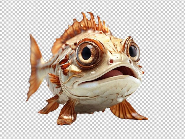 PSD psd of a cutest flathead fish on transparent background
