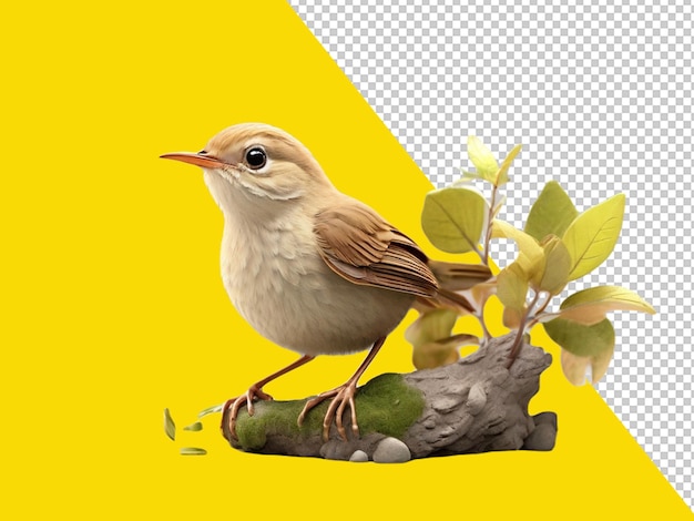 PSD psd of a cutest warbler on transparent background