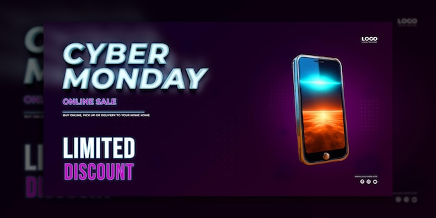 PSD psd cyber monday super sale social media post design template