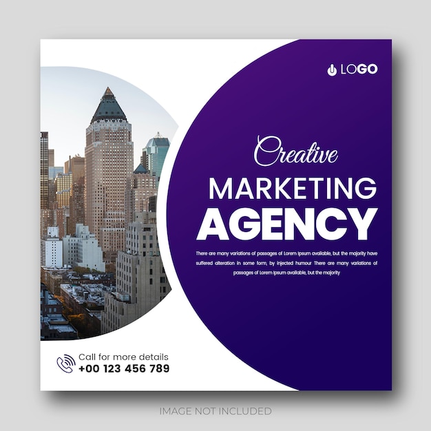 PSD cyfrowy marketing social media post web banner szablon