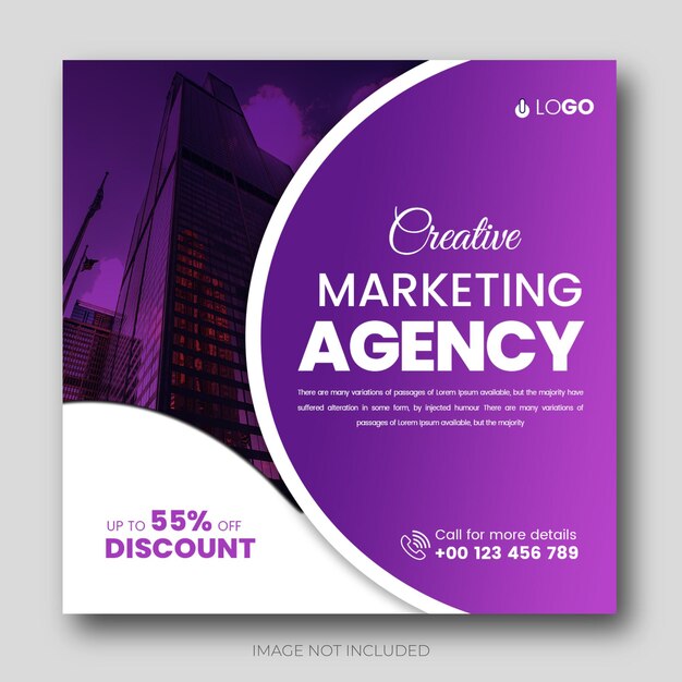 PSD psd cyfrowy marketing social media post web banner szablon