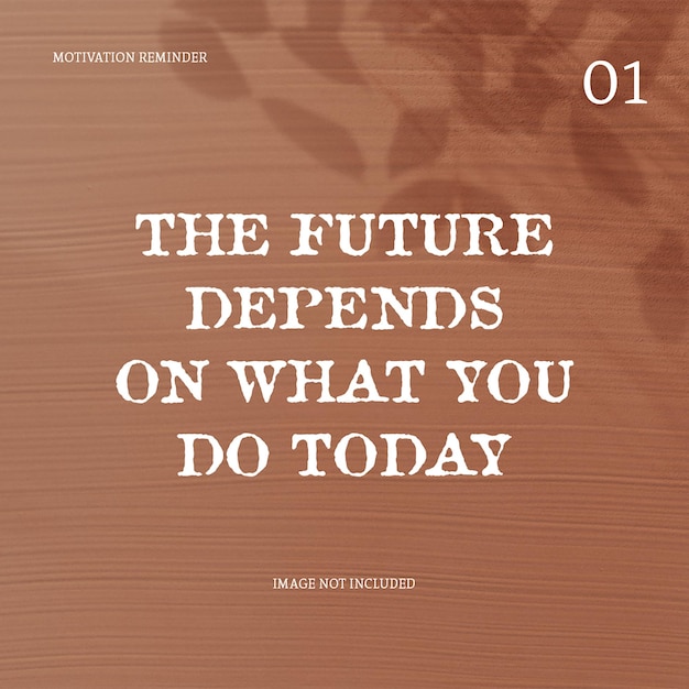 PSD Daily Motivational Quotes Typografia Projekt dla mediów społecznościowych i szablonu postów na Instagramie