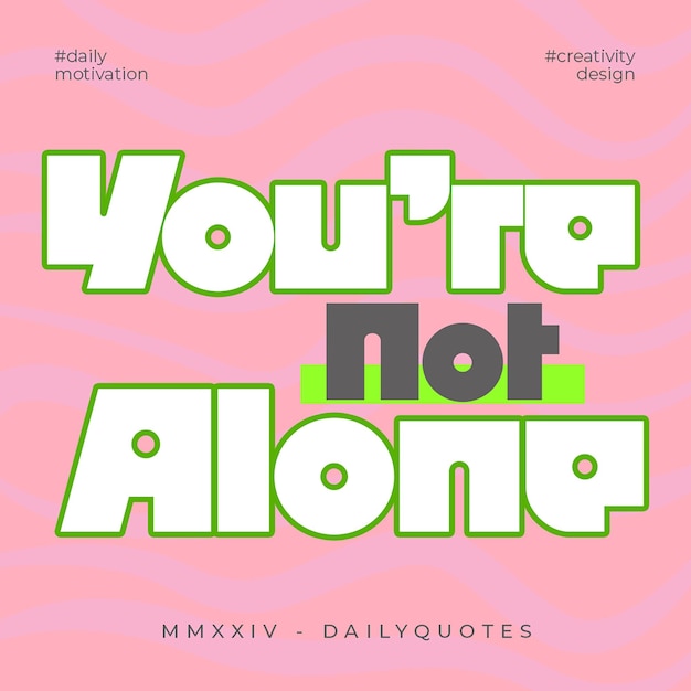 PSD Daily Motivational Quotes Typografia Projekt dla mediów społecznościowych i szablonu postów na Instagramie