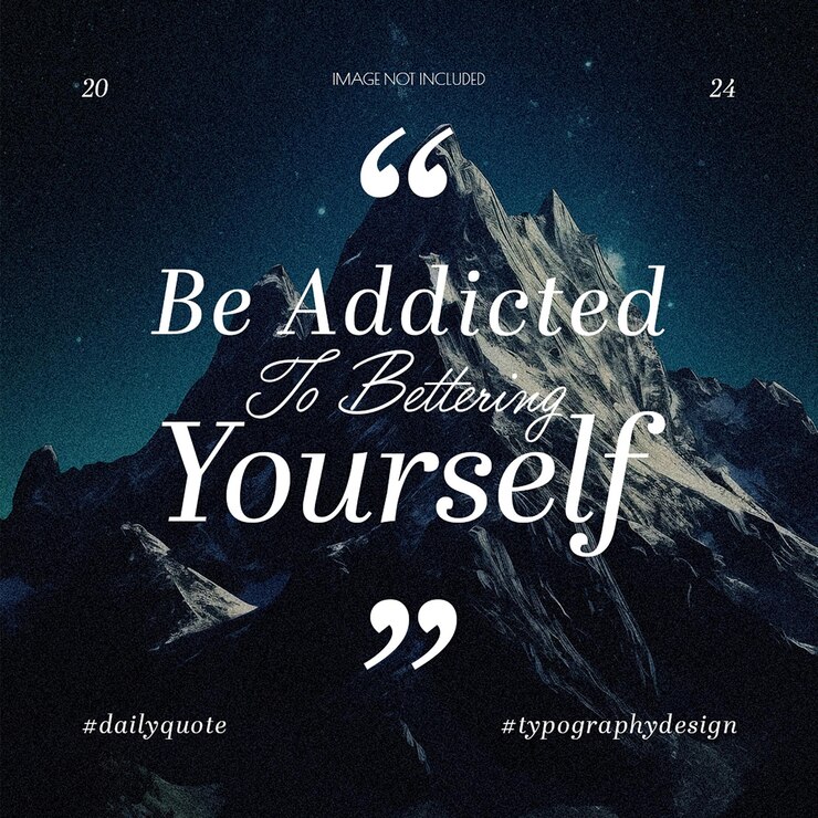 PSD psd daily motivational quotes typografia projekt dla mediów społecznościowych i szablonu postów na instagramie