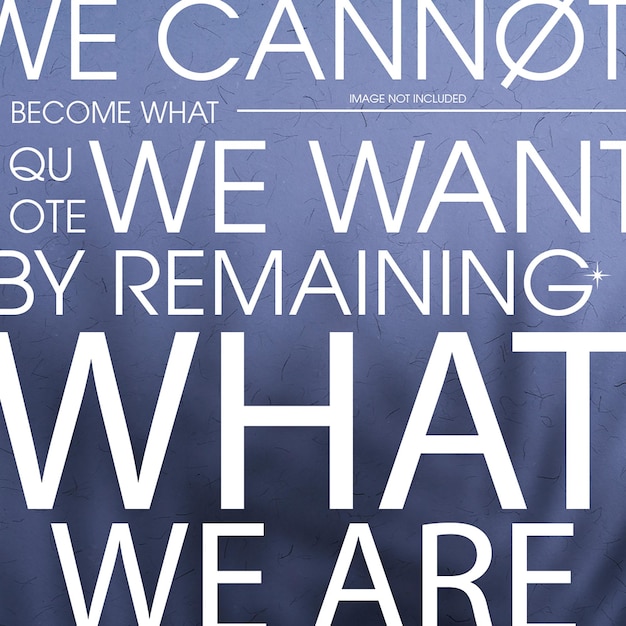 PSD Daily Motivational Quotes Typography Design for Social Media and Instagram Post Template