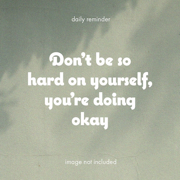 PSD Daily Motivational Quotes: 소셜 미디어 및 인스타그램 포스트 템플릿을 위한 타이포그래피 디자인