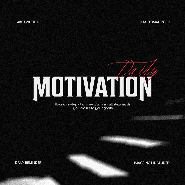 PSD psd daily motivational quotes typography design for social media and instagram post template