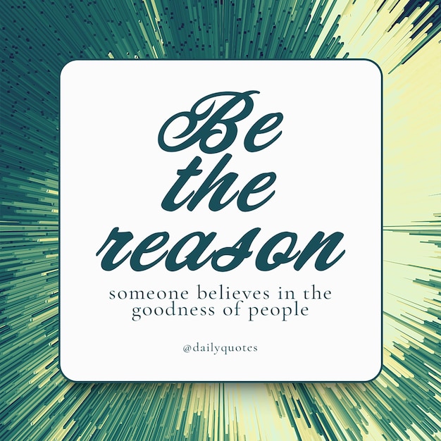 PSD Daily Quotes Typografie Framing Design voor sociale media en Instagram Post Template