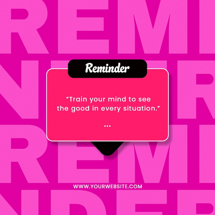 PSD psd daily reminder with vibrant color background instagram post template