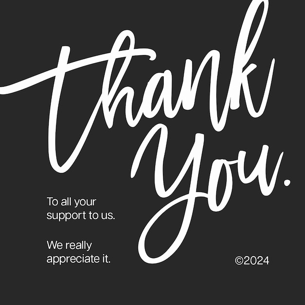 Psd daily thank you instagram post template