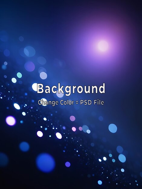 PSD Dark abstract blue and orange bokeh light background with smooth texture and modern design AI