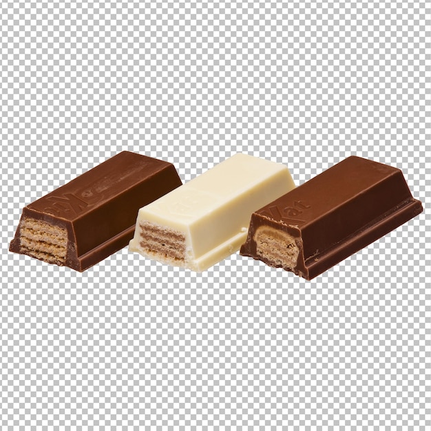 PSD psd dark and white chocolate bars isolated