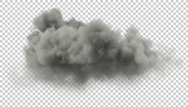 PSD psd darkness pollution clouds weather on transparent backgrounds 3d render