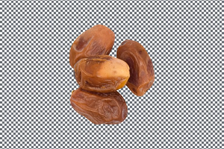 PSD psd dates fruit isolated on transparent background