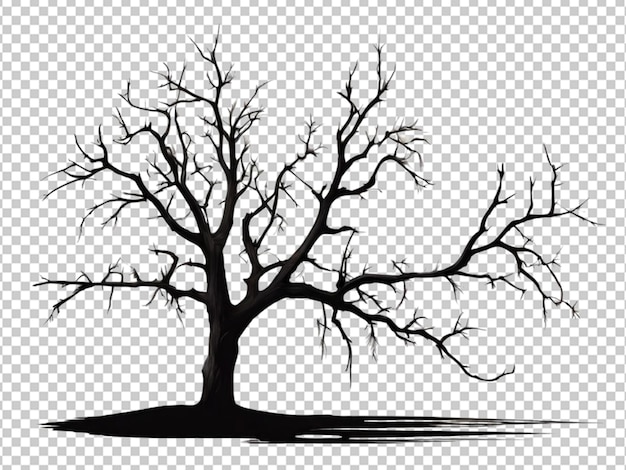 Psd of a dead tree on transparent background