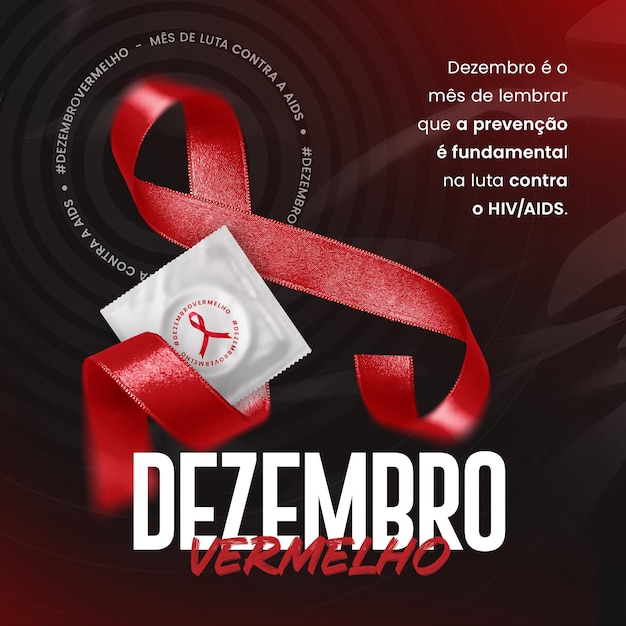 PSD psd december vermelho luta contra hiv rode december strijd tegen hiv