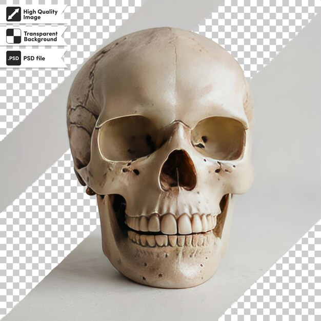 PSD psd decoration human skull on transparent background with editable mask layer