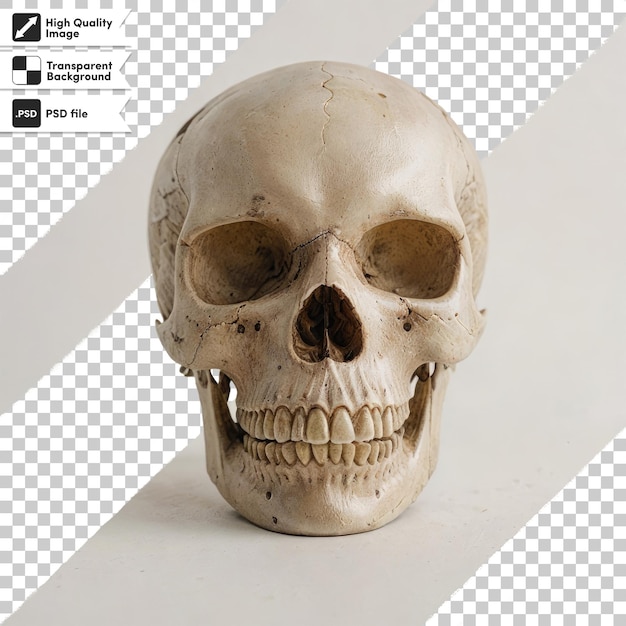 PSD decorazione psd cranio umano su sfondo trasparente con strato di maschera modificabile