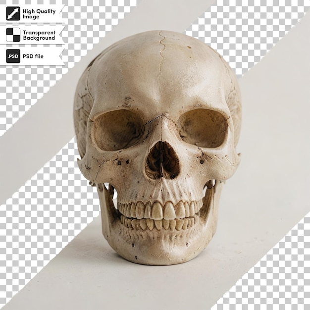 PSD psd decoration human skull on transparent background with editable mask layer