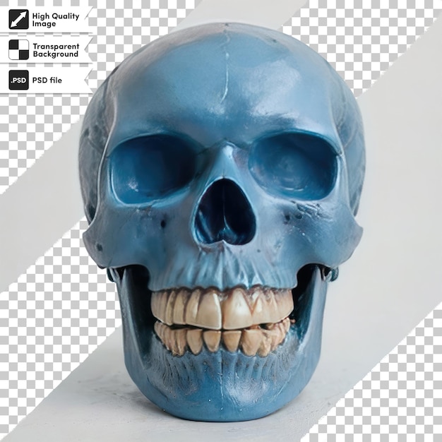 PSD psd decoration human skull on transparent background with editable mask layer
